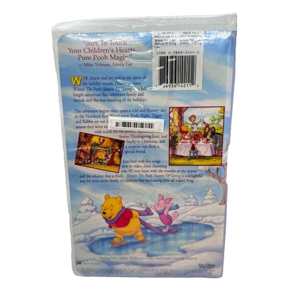 Disney’s Winnie the Pooh Seasons of Giving (VHS) -Sealed - Picture 2 of 2